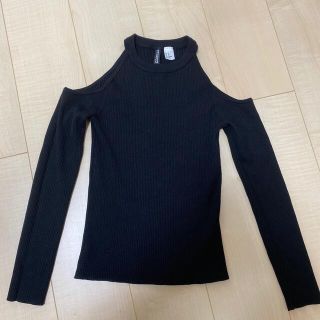 エイチアンドエム(H&M)の使用1回　DIVIED H&M オフショルリブニット(ニット/セーター)