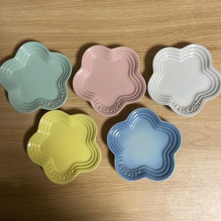 ルクルーゼ(LE CREUSET)のルクルーゼ フラワーミニプレート5枚セット(食器)