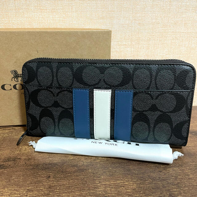 COACH - 新品 COACH コーチ F26070 シグネチャー ストライプ ライン 長