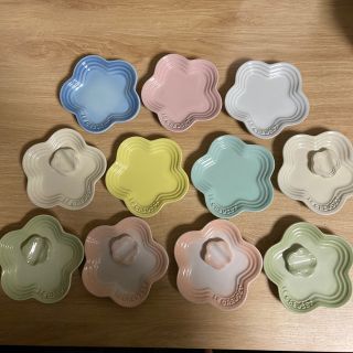 ルクルーゼ(LE CREUSET)のルクルーゼ フラワーミニプレート&箸置き6枚セット(食器)