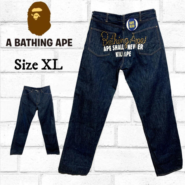 A BATHING APE（エイプ）チャンピオン ペイントデカロゴ XLサイズ