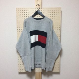 トミーヒルフィガー(TOMMY HILFIGER)の90s 古着 TOMMY HILFIGER フラッグコットンニット(ニット/セーター)