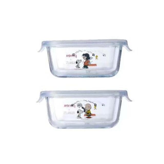Pyrex - 【新品】パイレックス スヌーピー ガラス密閉保存容器 4 Pyrex - 【新品】パイレックス スヌーピー ガラス密閉保存容器 4