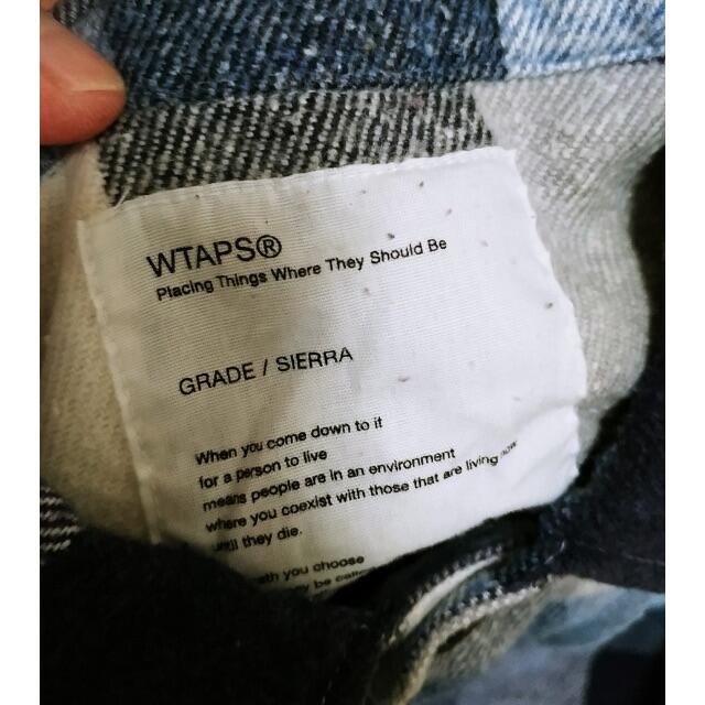 W)taps(ダブルタップス)の09aw WTAPS UNION ブロックチェックシャツ 紺 S メンズのトップス(シャツ)の商品写真
