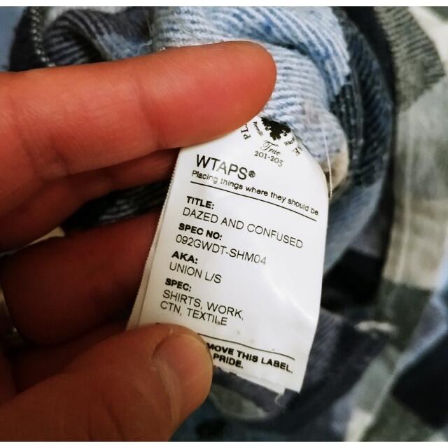 W)taps(ダブルタップス)の09aw WTAPS UNION ブロックチェックシャツ 紺 S メンズのトップス(シャツ)の商品写真