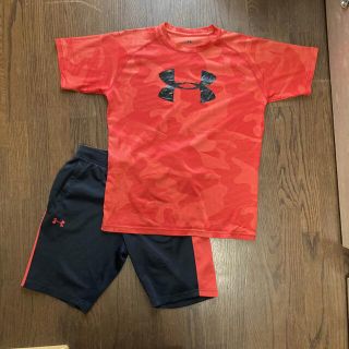 アンダーアーマー(UNDER ARMOUR)のアンダーアーマーキッズ　トレーニングTシャツ&パンツセット160(ウェア)