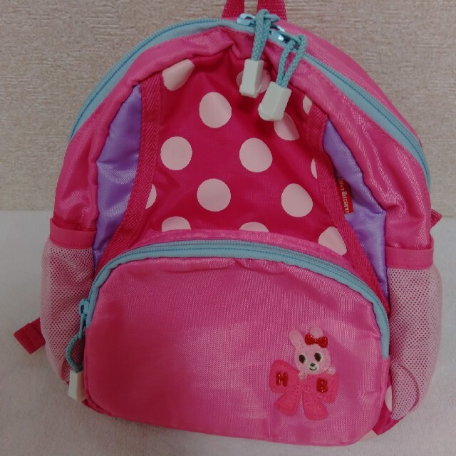 HOT BISCUITS(ホットビスケッツ)の☆リュック☆ ホットビスケッツ　ミキハウス　ウサギ　ピンク　女の子用カバン キッズ/ベビー/マタニティのこども用バッグ(リュックサック)の商品写真