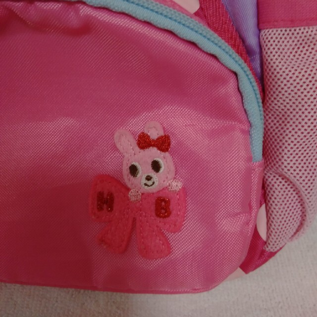 HOT BISCUITS(ホットビスケッツ)の☆リュック☆ ホットビスケッツ　ミキハウス　ウサギ　ピンク　女の子用カバン キッズ/ベビー/マタニティのこども用バッグ(リュックサック)の商品写真