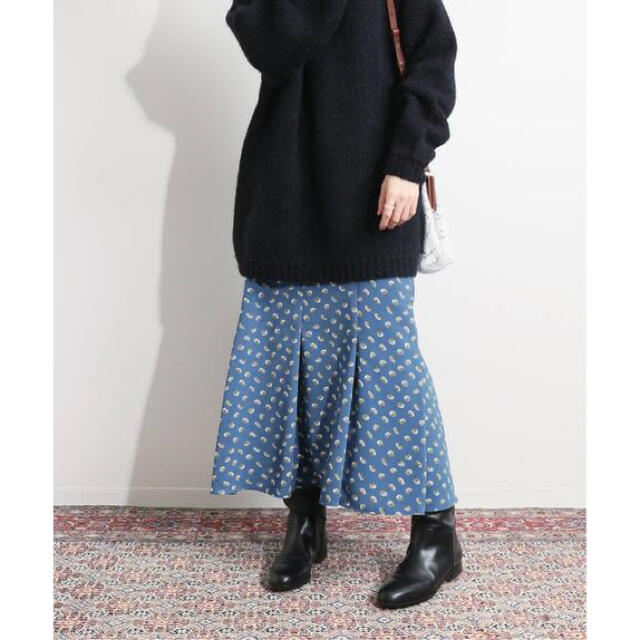 IENA LA BOUCLE フラワープリントパネルスカート 36