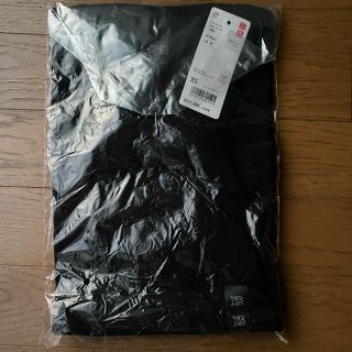 ユニクロ(UNIQLO)の新品　UNIQLO ソフトタッチクルーネックT 黒 SX ロンT(Tシャツ/カットソー(七分/長袖))