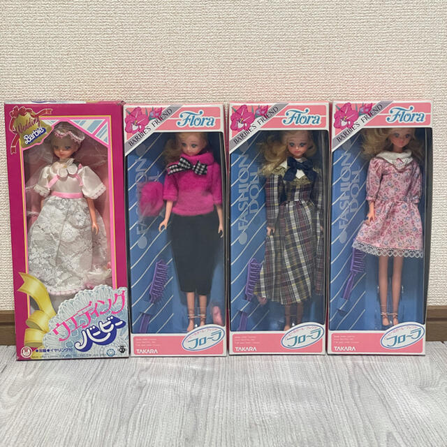 旧タカラ バービー人形 フローラ ウェイディング 4体セット デッドストックおもちゃ/ぬいぐるみ