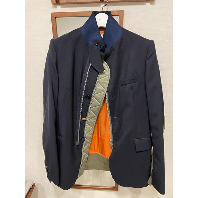 sacai サカイ　21ss Suiting x MA-1 Jacket