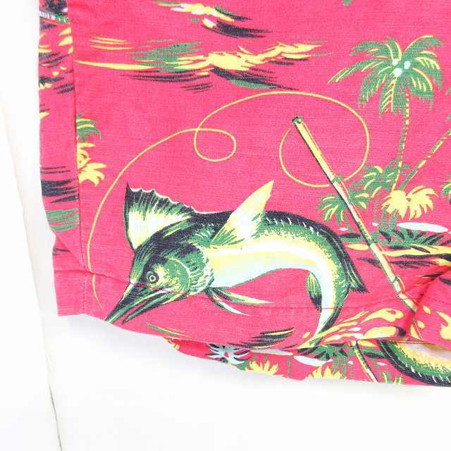 POLO RALPH LAUREN(ポロラルフローレン)のポロ ラルフローレン ショートパンツ ショーツ アロハ柄 ピンク W36 メンズのパンツ(ショートパンツ)の商品写真