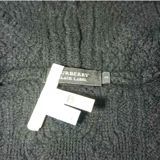 BURBERRY BLACK LABEL(バーバリーブラックレーベル)のバーバリー ブラックレーベル ダッフル コート ニットジャケット 2(M) 黒 メンズのジャケット/アウター(ダッフルコート)の商品写真