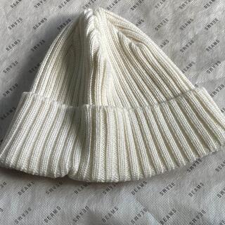 ユナイテッドアローズ(UNITED ARROWS)のKIJIMA TAKAYUKI ウールニット帽　オフホワイト(ニット帽/ビーニー)