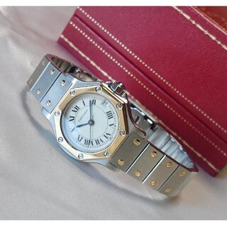 カルティエ(Cartier)の☆美品☆ OH済 カルティエ サントス オクタゴン K18 コンビ / 腕時計(腕時計)