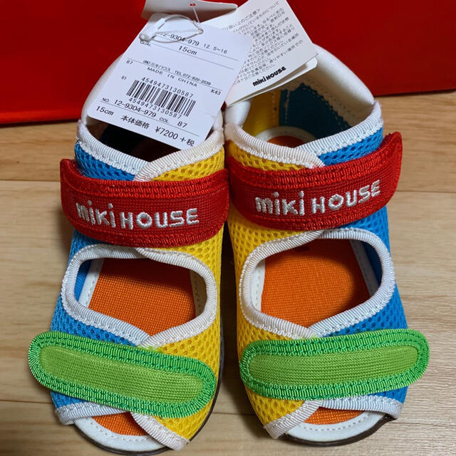 mikihouse(ミキハウス)のMIKI HOUSEベビーサンダル新品15cm キッズ/ベビー/マタニティのベビー靴/シューズ(~14cm)(サンダル)の商品写真