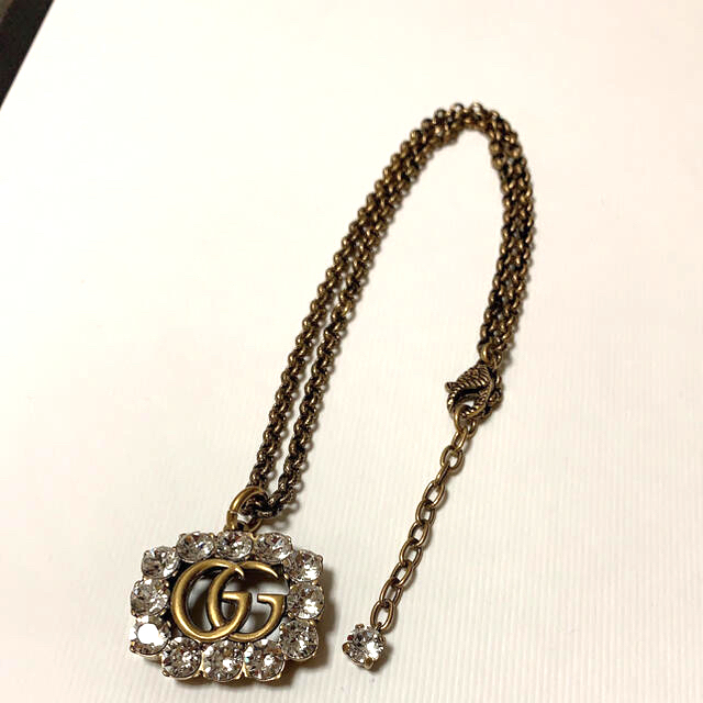 Gucci(グッチ)のGUCCI ネックレス　クリスタル×ゴールド レディースのアクセサリー(ネックレス)の商品写真