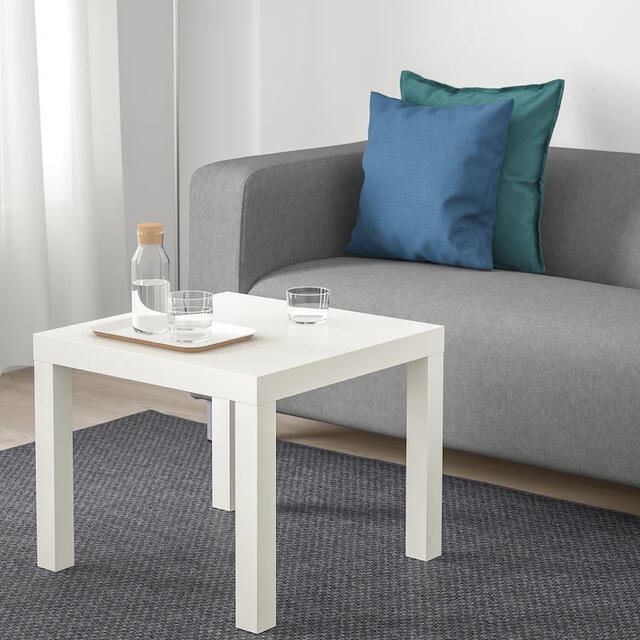 IKEA(イケア)の【新品】IKEA LACK ラック　サイドテーブル　ホワイト インテリア/住まい/日用品の机/テーブル(コーヒーテーブル/サイドテーブル)の商品写真