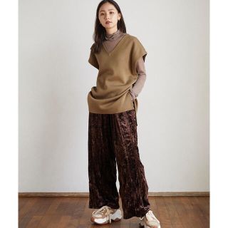 RANDEBOO Velvet pants (Brown)(カジュアルパンツ)