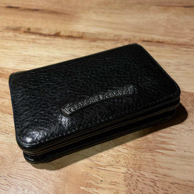 正規美品 クロムハーツ レザーカードケース/クロス ダガー フレア 名刺