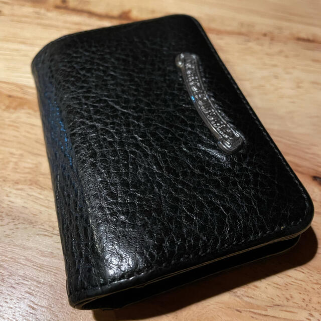 正規美品 クロムハーツ レザーカードケース/クロス ダガー フレア 名刺