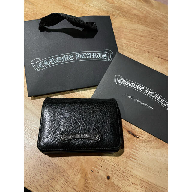 Chrome Hearts(クロムハーツ)の正規美品 クロムハーツ レザーカードケース/クロス ダガー フレア 名刺入れ メンズのファッション小物(名刺入れ/定期入れ)の商品写真