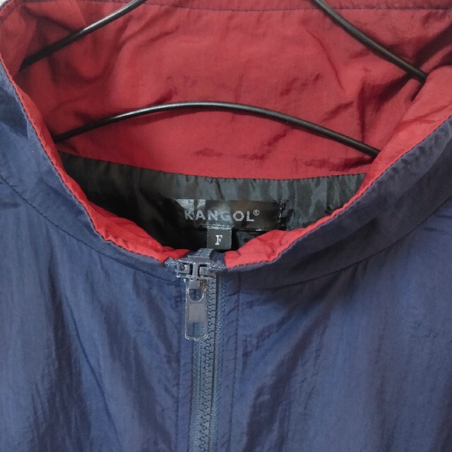 KANGOL(カンゴール)のKANGOL ナイロンジャケット 赤×紺 ウーブン ウインドブレーカー メンズ メンズのジャケット/アウター(ナイロンジャケット)の商品写真
