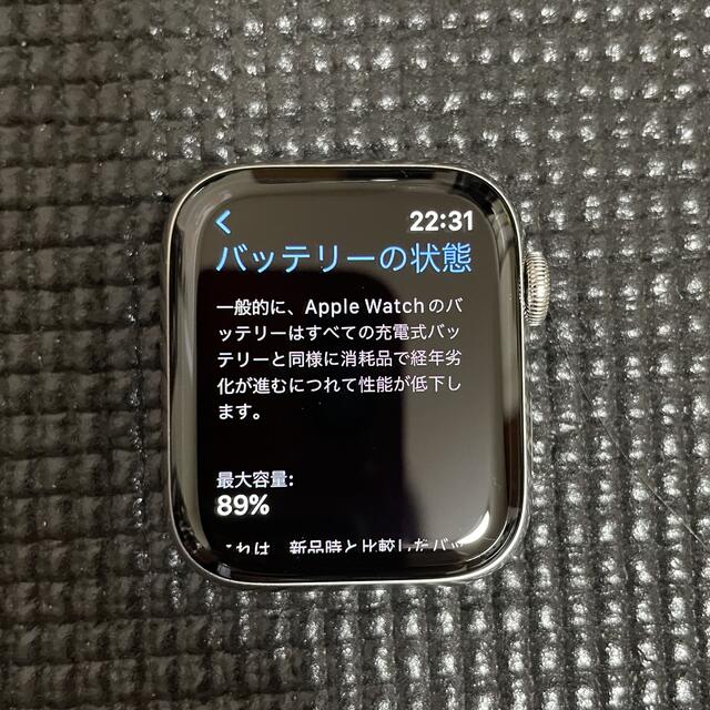 Apple Watch(アップルウォッチ)のアップルウォッチ シリーズ5  44mm ステンレススチールケース メンズの時計(腕時計(デジタル))の商品写真