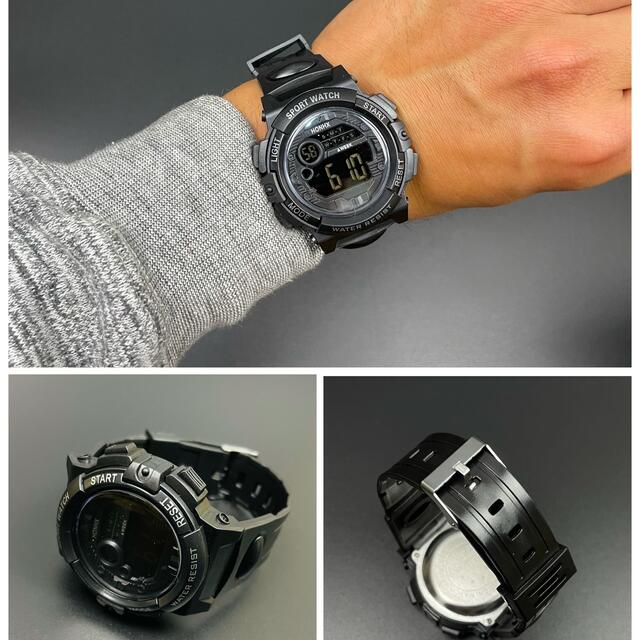 スポーツ腕時計　腕時計　時計　デジタル式  LED デジタル腕時計　デジタル  メンズの時計(腕時計(デジタル))の商品写真