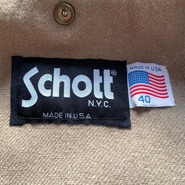 schott(ショット)の【SCHOTT】ライダースジャケット 本革 黒 40 L アメリカ製 美品 メンズのジャケット/アウター(レザージャケット)の商品写真
