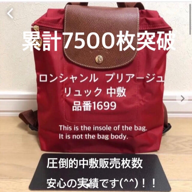 LONGCHAMP(ロンシャン)のロンシャン ル  プリアージュ リュック 品番1699 中敷  底板 レディースのバッグ(リュック/バックパック)の商品写真