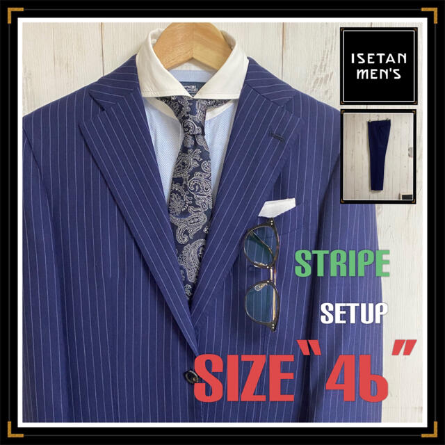 ISETAN men's】状態良好♪セットアップ♪ストライプスーツ♪ lilacmc.ae