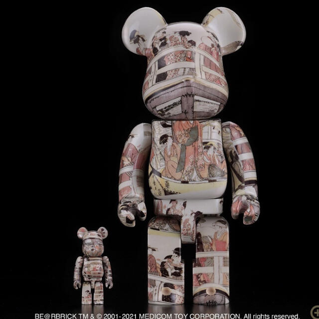 新品　BE@RBRICK 喜多川歌麿「両国橋の上下」 100% ＆ 400%