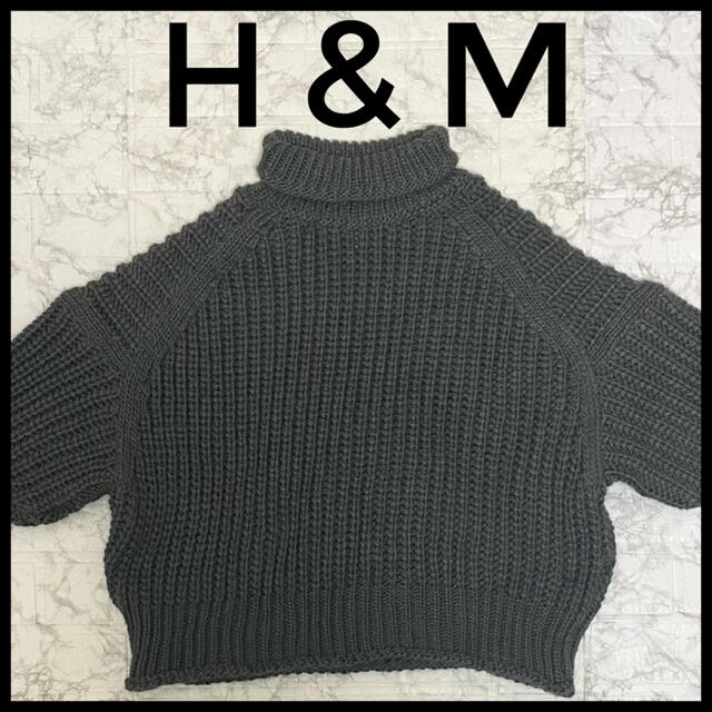 H&M(エイチアンドエム)の【最終値下げ】H&M チャンキーニット　レディース　タートルネック　Lサイズ レディースのトップス(ニット/セーター)の商品写真