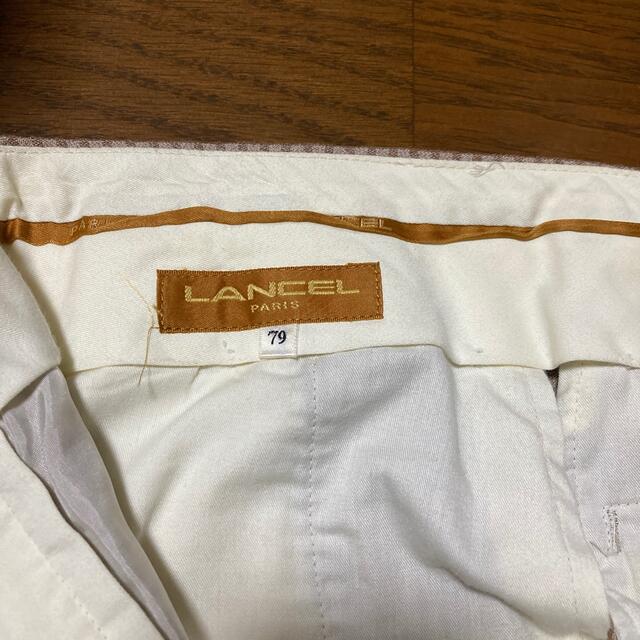 古着 LANCEL オールドスラックス 玉虫 くすみパープル-