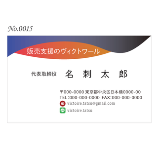 名刺作成 100枚 両面フルカラー 紙ケース付 No.0015(オーダーメイド)