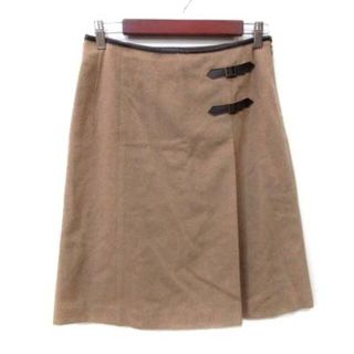 レリアン(leilian)のレリアン Leilian 台形スカート ミモレ ロング ウール 11 ベージュ(その他)
