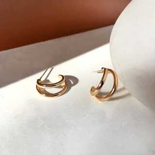 ナノユニバース(nano・universe)の#916 import pierce : Twice ring gold(ピアス)