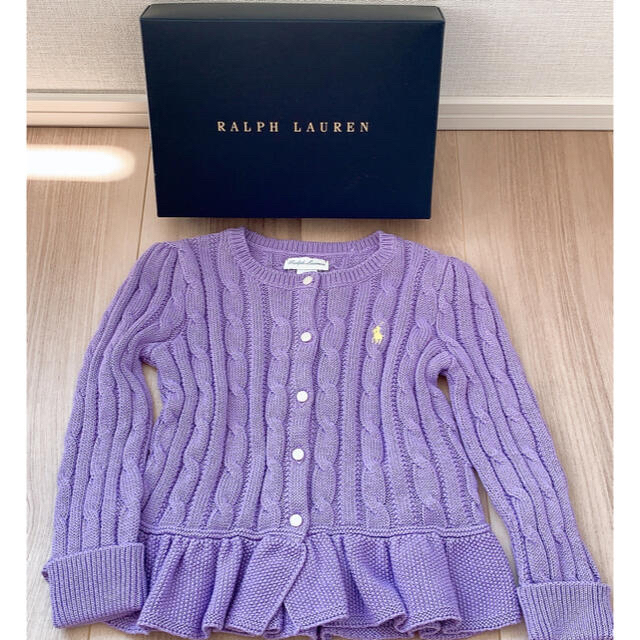 Ralph Lauren(ラルフローレン)の【新品】ラルフローレン　ケーブルコットン　カーディガン　90 キッズ/ベビー/マタニティのキッズ服女の子用(90cm~)(カーディガン)の商品写真