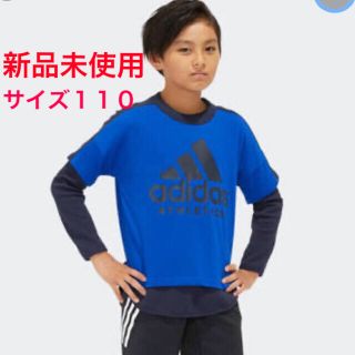 アディダス(adidas)の【新品】adidas  アディダス　Tシャツ　長袖　110  男の子(Tシャツ/カットソー)