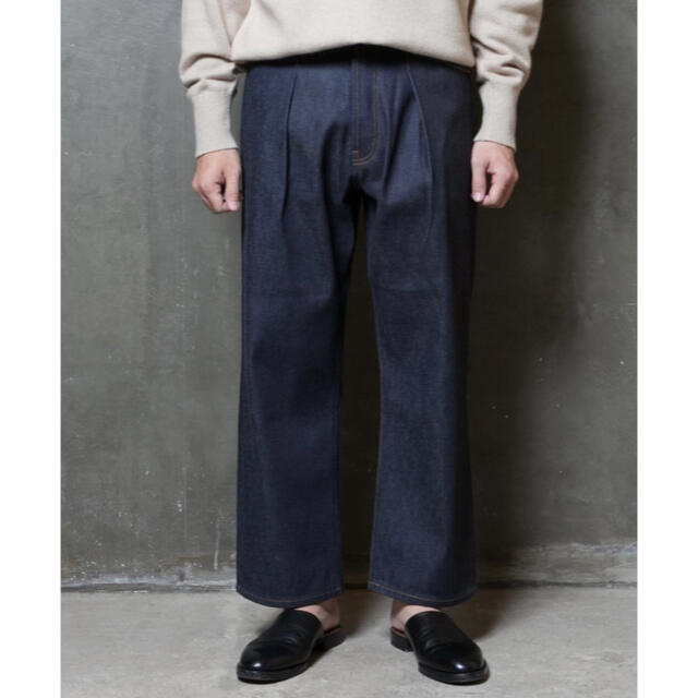 COMOLI(コモリ)のHERILL 20aw cashmere denim tuck 4pk カシミヤ メンズのパンツ(デニム/ジーンズ)の商品写真