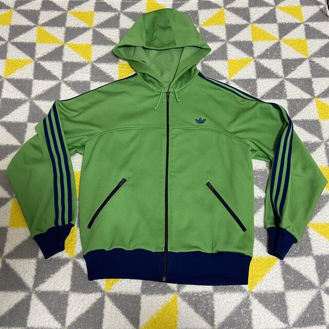 70〜80s adidas トラックジャケット デサント フード付き-