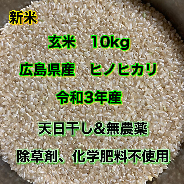 玄米　無農薬　天日干し　10kg