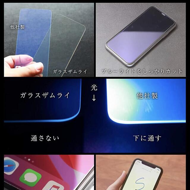 新品　ガラスザムライ　iPhone 13proMAX ブルーライトカット スマホ/家電/カメラのスマホアクセサリー(保護フィルム)の商品写真
