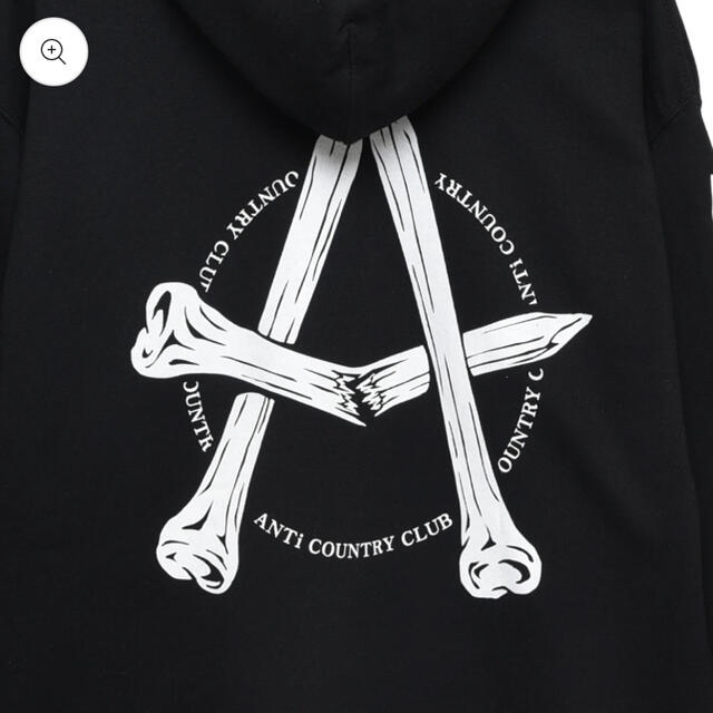 BEAMS(ビームス)のANTi COUNTRY CLUB TOKYO ANARCHY HOODIE黒 メンズのトップス(パーカー)の商品写真