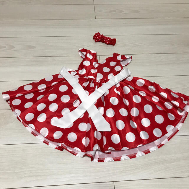 ミニーちゃん　なりきり　ドレス　100センチ キッズ/ベビー/マタニティのキッズ服女の子用(90cm~)(ワンピース)の商品写真