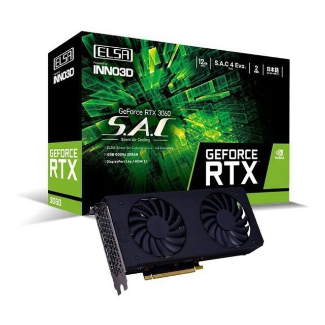 クラシック ELSA G LHR 12GB RTX3060 グラフィックボード GF エルザ PC