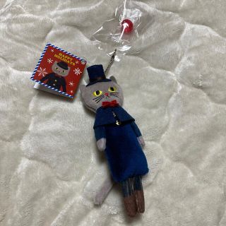 カルディ(KALDI)のカルディ　クリスマス　くたくた　グレーねこちやん(ぬいぐるみ)