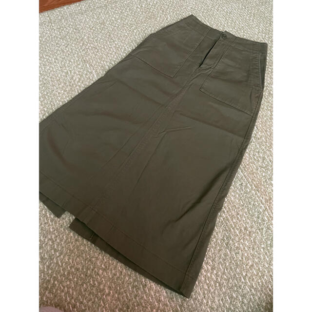 UNIQLO - UNIQLO カーキ タイトスカート ミリタリー ロングスカートの